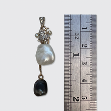 Load image into Gallery viewer, Victorian Pearl &amp; Diamond Drop Pendant