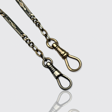 Load image into Gallery viewer, Antique Silver &amp; Gold Watch Chain Necklace