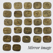 Load image into Gallery viewer, 19th Century Seal Holder with Five Trays and 27 Double-Sided Seals