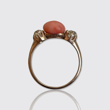 Load image into Gallery viewer, 19th Century Bouton Coral &amp; Diamond Ring