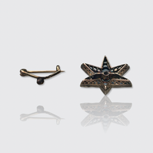 Load image into Gallery viewer, 19th Century Small Blue Paste Star Brooch