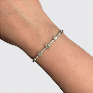 Reserved: Art Deco Old-Cut Diamond Link Bracelet