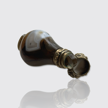 Load image into Gallery viewer, 19th Century French Banded Agate &amp; Silver Perfume Bottle