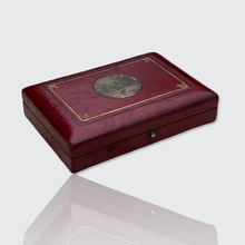 Load image into Gallery viewer, Antique Red Jewellery Travel Case with Miniature Painting