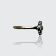 Load image into Gallery viewer, 19th Century Turquoise &amp; Rose-Cut Diamond Cluster Ring