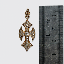 Load image into Gallery viewer, Victorian Antique Diamond Gothic Cross Pendant