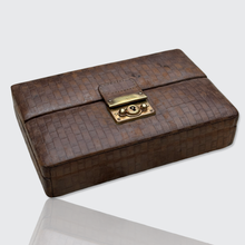 Load image into Gallery viewer, Antique Brown Jewellery Travel Case