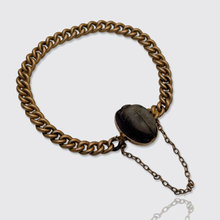 Load image into Gallery viewer, 19th Century Curb-Link Scarab Bracelet