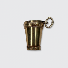 Load image into Gallery viewer, Gold Lucky Dice Cup Pendant