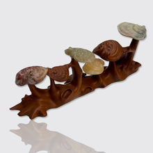 Load image into Gallery viewer, Chinese Boxwood &amp; Hardstone Lingzhi Brush Holder