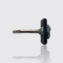 Load image into Gallery viewer, Art Deco Onyx &amp; Diamond Clover Ring