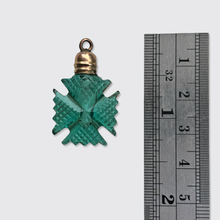 Load image into Gallery viewer, Victorian Glass Maltese Cross Perfume Bottle Pendant