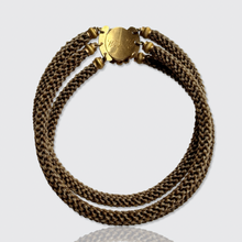 Load image into Gallery viewer, Georgian Braided Hair &amp; Cannetille Clasp Bracelet