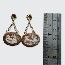Load image into Gallery viewer, Vintage Shell Cameo Drop Earrings