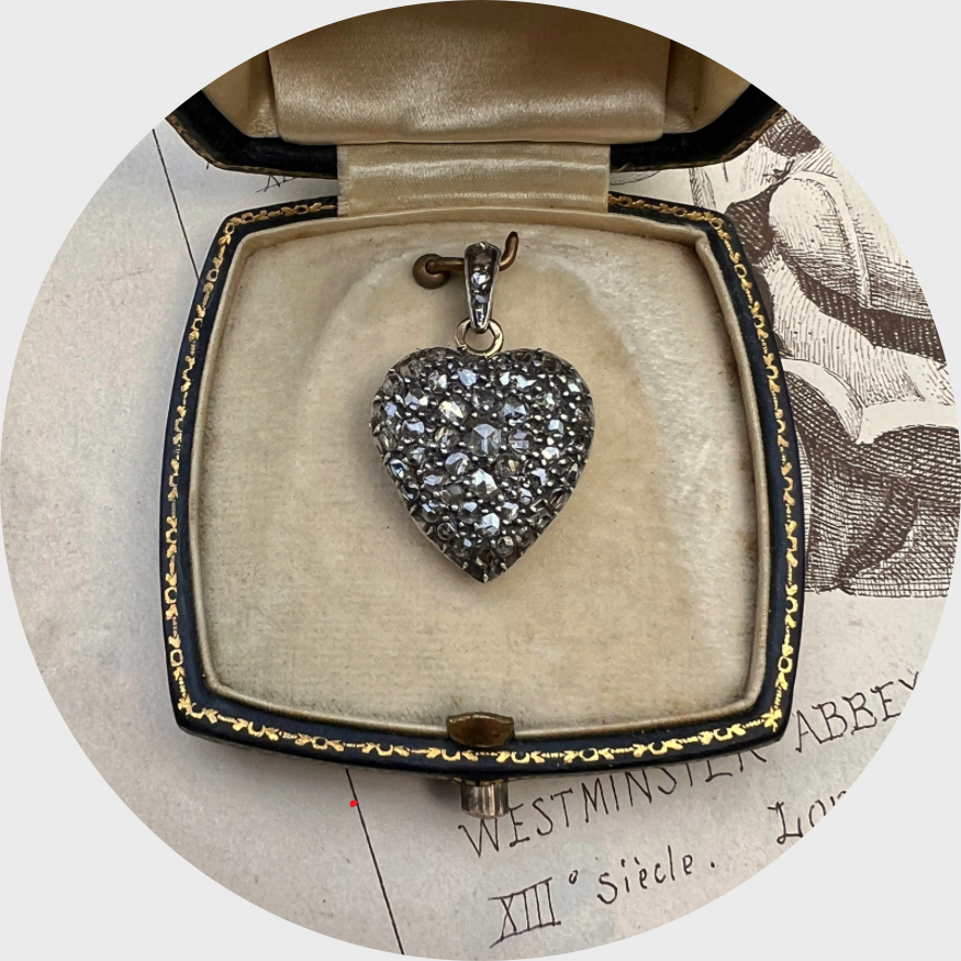 Victorian Heart-Shaped Rose-Cut Diamond Locket