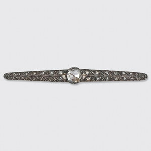 Oval Rose-Cut Diamond Brooch