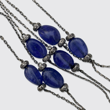 Load image into Gallery viewer, Vintage Platinum Tanzanite &amp; Diamond Station Necklace