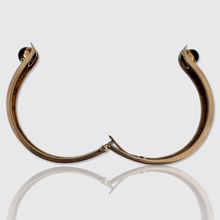 Load image into Gallery viewer, Retro 18k Gold &amp; Garnet Hinged Cuff Bangle