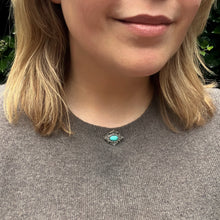Load image into Gallery viewer, Victorian Turquoise &amp; Diamond Brooch