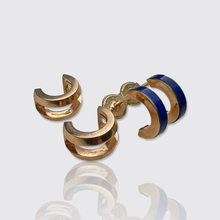 Load image into Gallery viewer, Vintage Lapis Lazuli Earrings with Removable Gold Setting