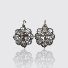 Load image into Gallery viewer, Victorian Paste Cluster Leverback Earrings