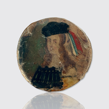 Load image into Gallery viewer, 17th Century Miniature Portrait with Mica Overlays in Screw-On Thaler