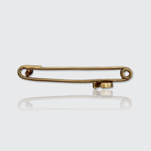 Load image into Gallery viewer, Art Deco Ruby Horseshoe Safety Pin Brooch