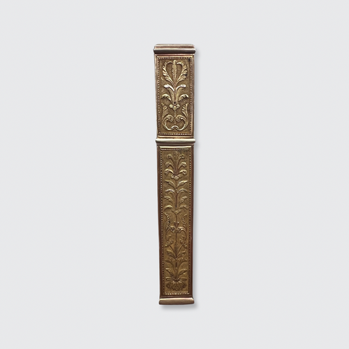 Georgian Chased Gold Bodkin Case