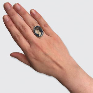 Miniature Portrait Ring of a Young Woman