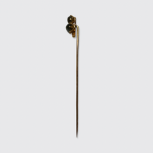 Load image into Gallery viewer, Antique Chrysoberyl &amp; Diamond Clover Stickpin