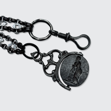 Load image into Gallery viewer, 18th Century Iron Watch Chain Bracelet with Swivel Fob