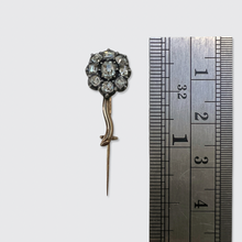 Load image into Gallery viewer, Victorian Antique-Cut Diamond Flower Lace Pin