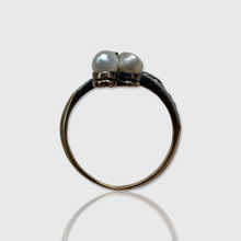 Load image into Gallery viewer, Belle Epoque Pearl &amp; Diamond Clover Ring