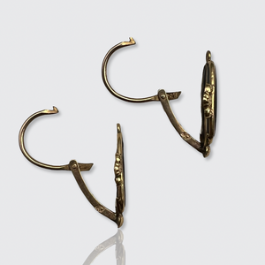 19th Century Gold & Onyx Earrings, Vatican Workshop