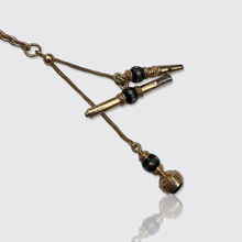 Load image into Gallery viewer, Victorian 18k Gold Watch Chain with Watch Keys and Fob