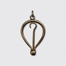 Load image into Gallery viewer, Victorian Gold Foldable Button Hook Pendant