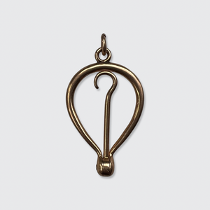 Victorian Gold Foldable Button Hook Pendant