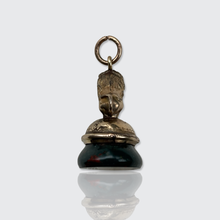 Load image into Gallery viewer, Victorian Lion &amp; Bloodstone Fob Pendant