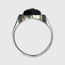 Load image into Gallery viewer, Art Deco Onyx &amp; Diamond Target Ring