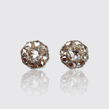 Load image into Gallery viewer, 19th Century Rose-Cut Diamond Cluster Earrings