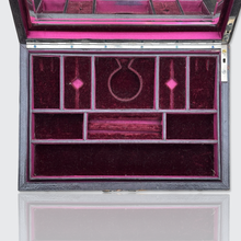 Load image into Gallery viewer, Large Antique Neo-Gothic Jewellery Box with Key