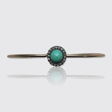 Load image into Gallery viewer, Belle Epoque Turquoise &amp; Diamond Hook Closure Bangle