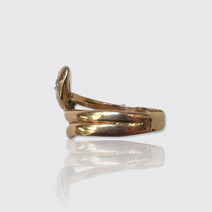 Victorian Rose-Cut Diamond Snake Ring