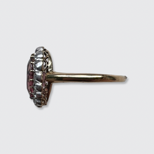 Load image into Gallery viewer, Victorian Pink Tourmaline &amp; Diamond Cluster Ring