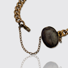 Load image into Gallery viewer, 19th Century Curb-Link Scarab Bracelet