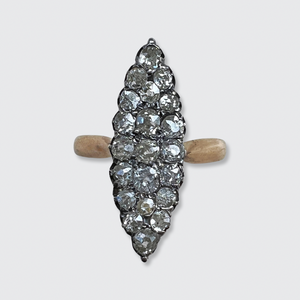 Victorian Rose-Cut Diamond Marquise Ring