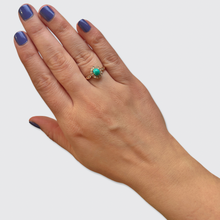 Load image into Gallery viewer, Antique Swedish Turquoise &amp; Diamond Cluster Ring, 1905