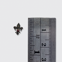 Load image into Gallery viewer, Ruby &amp; Diamond Fleur de Lis Earring, Stickpin Conversion