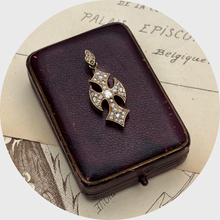 Load image into Gallery viewer, Victorian Antique Diamond Gothic Cross Pendant