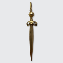 Load image into Gallery viewer, Vintage Gold Sword Pendant, Cathy Waterman